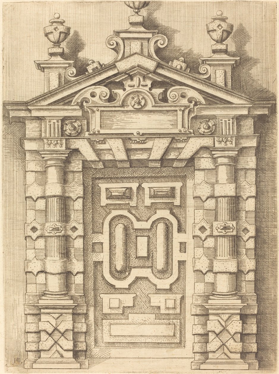 Pedimented Doorway by Wendel Dietterlin