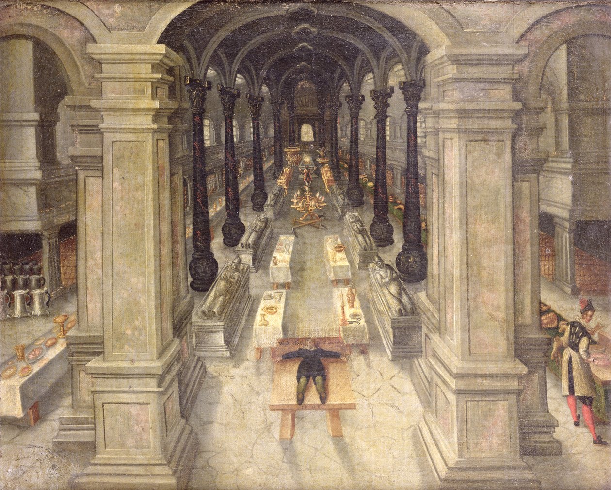 An Occult Funeral Meal in a Church by Wendel Dockler or Doechler
