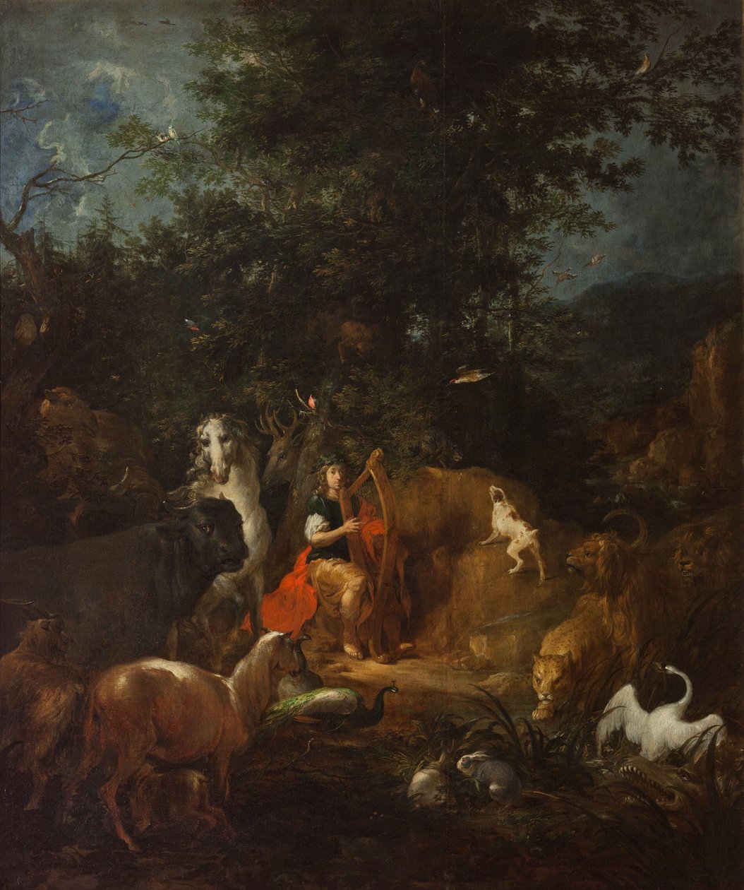 Orpheus with Animals in a Landscape, before 1720 by Wenzel Lorenz Reiner