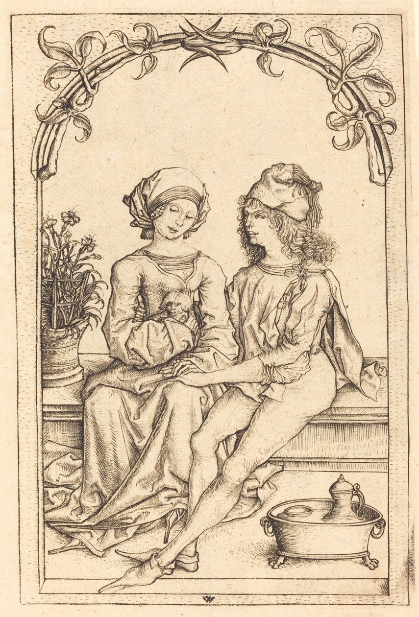 The Lovers by Wenzel von Olmutz after Master of the Housebook