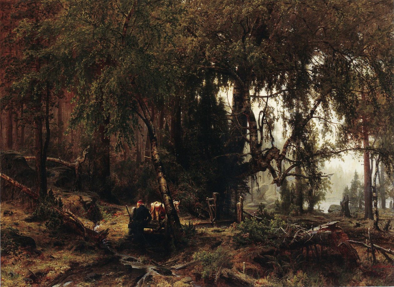 Forest in Rainy Weather by Werner Holmberg