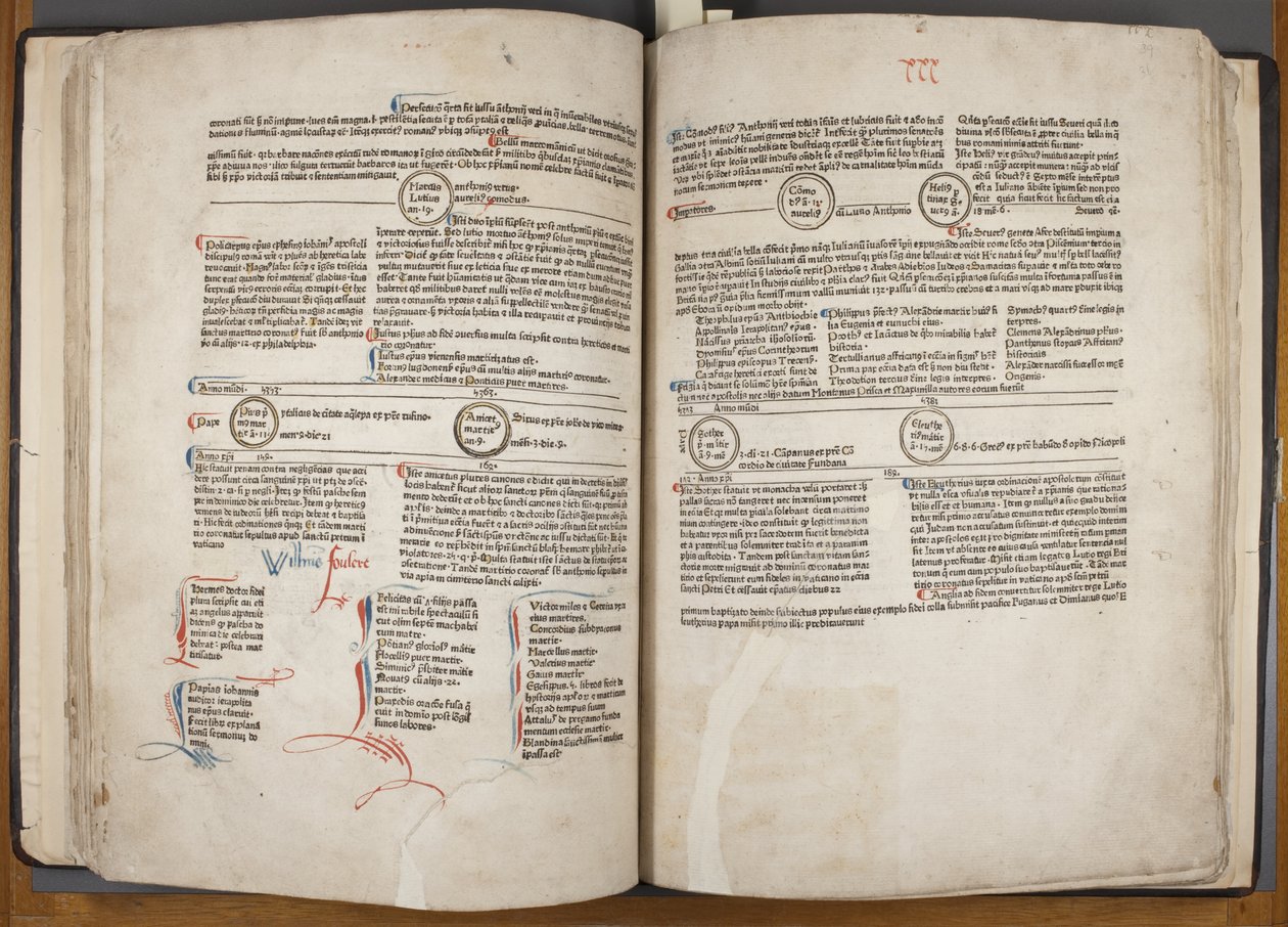 Fol 30 verso 31 recto, Fasciculus Temporum by Werner Rolevinck