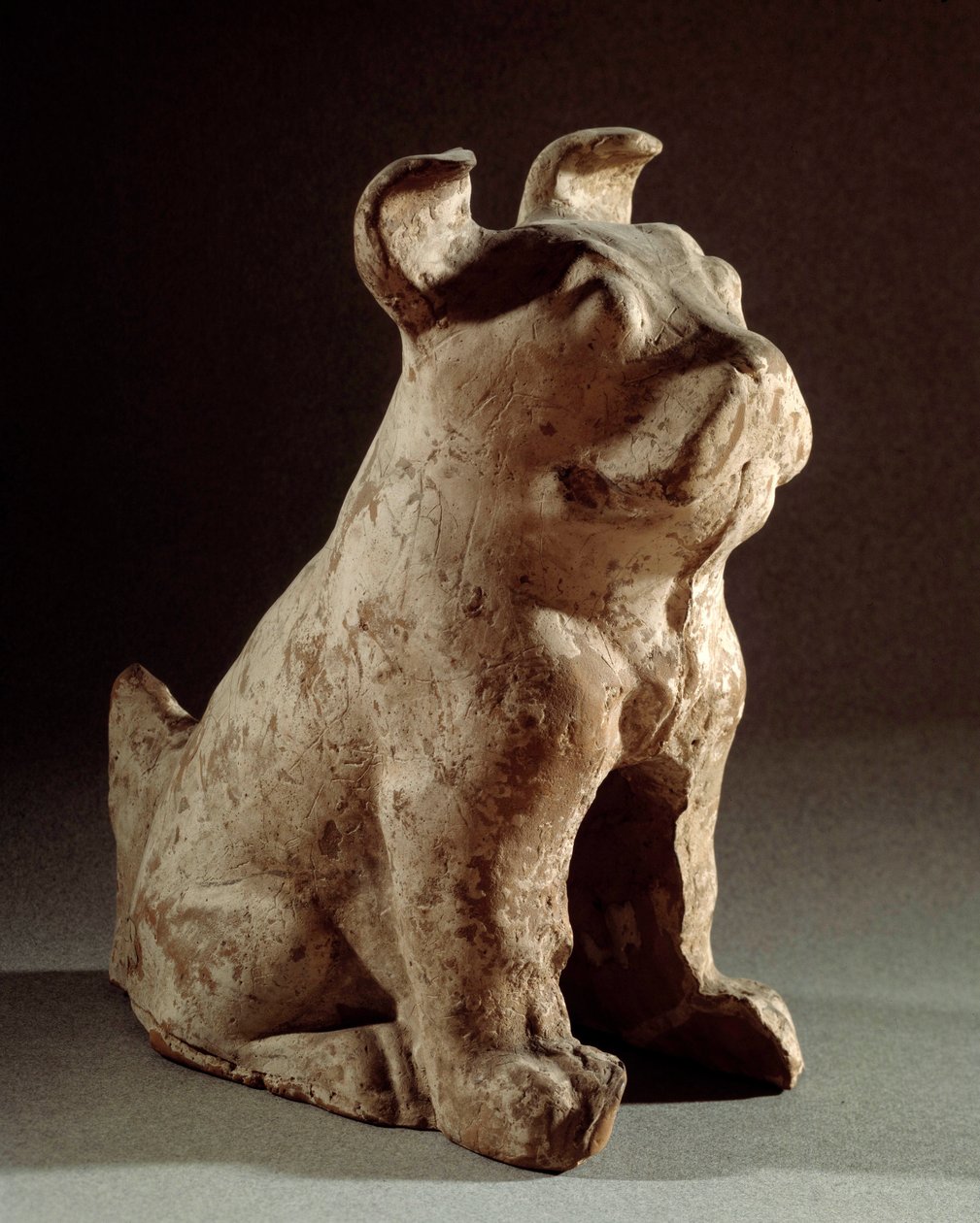 Chinese art: Terracotta Molossus by Western Han Dynasty Chinese School