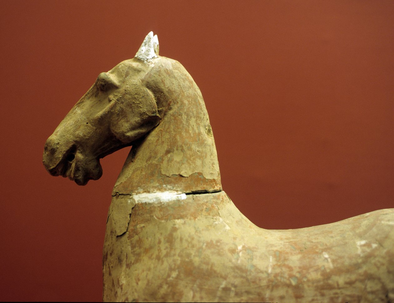 Horse, small terracotta army, Western Han dynasty, 206 BC-8 AD by Western Han Dynasty Chinese School