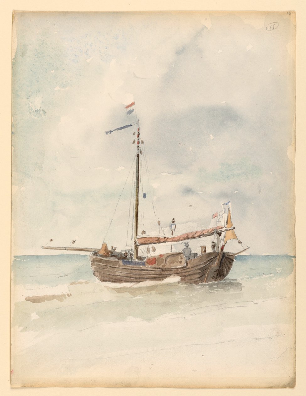 A Dutch Barge, August 20, 1887 by Whitney Warren Jr.