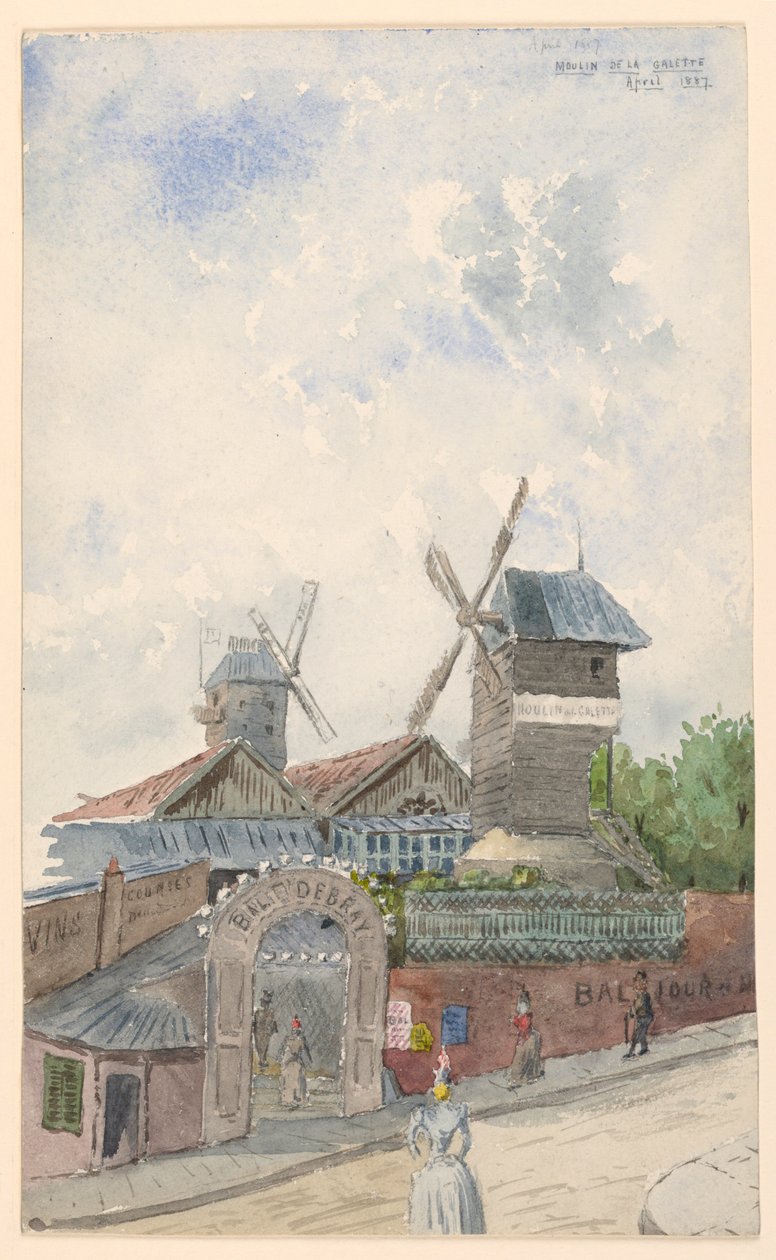 Moulin de la Galette, Paris, April 1887 by Whitney Warren Jr.