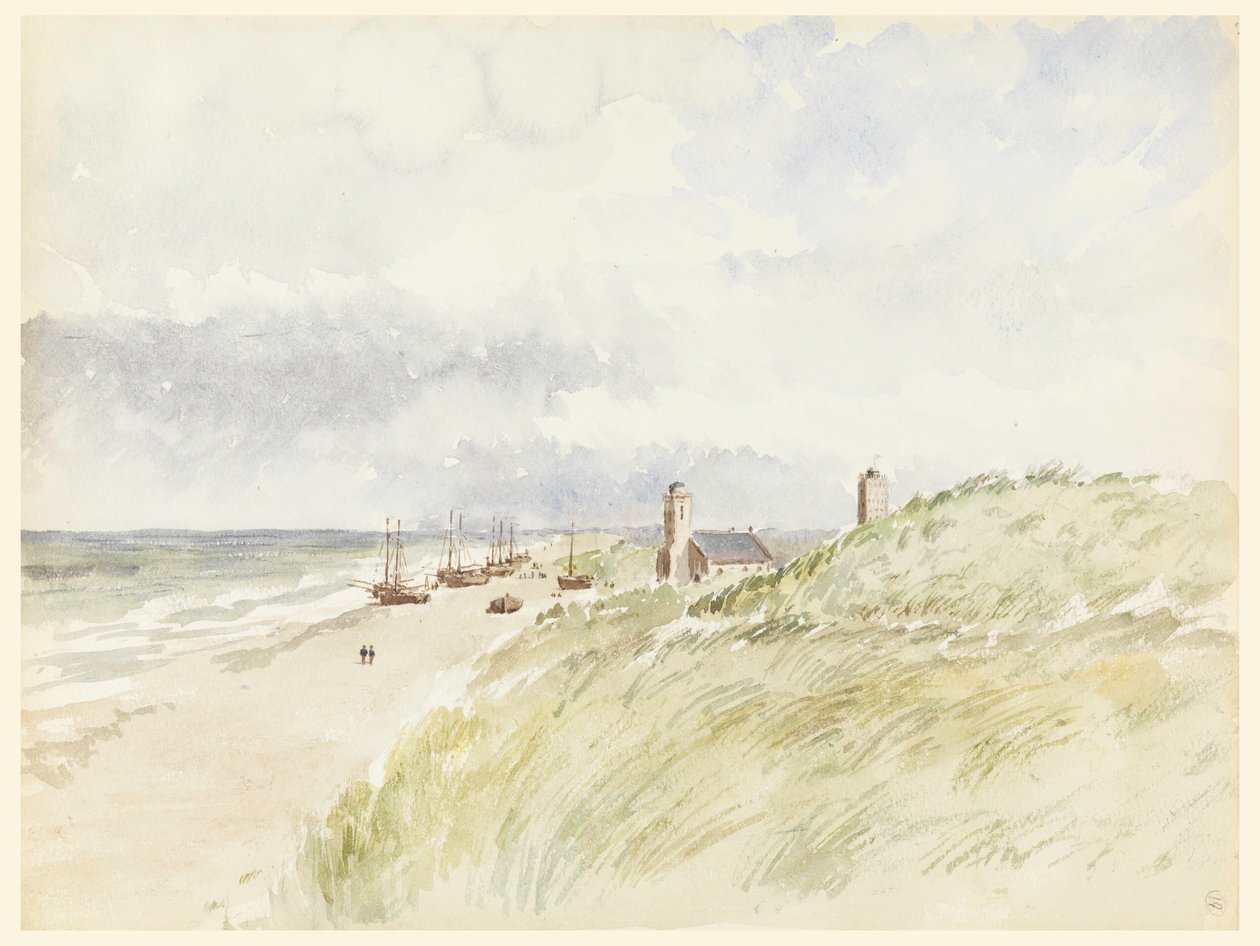 The Shore at Kativigh, Holland, August 21, 1887 by Whitney Warren Jr.