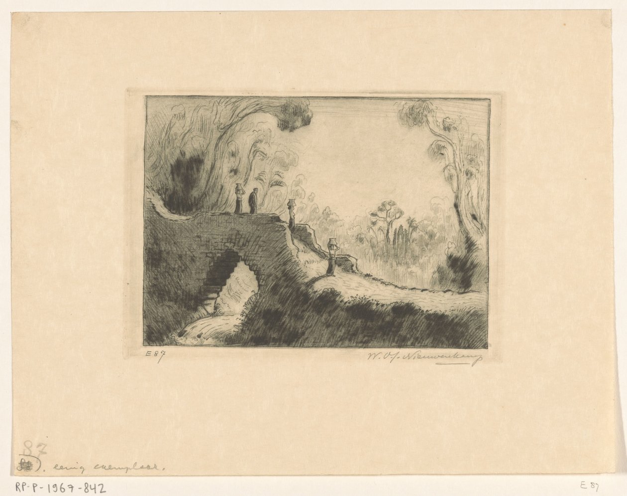 Bridge at Marga in Bali by Wijnand Otto Jan Nieuwenkamp (signed by artist)