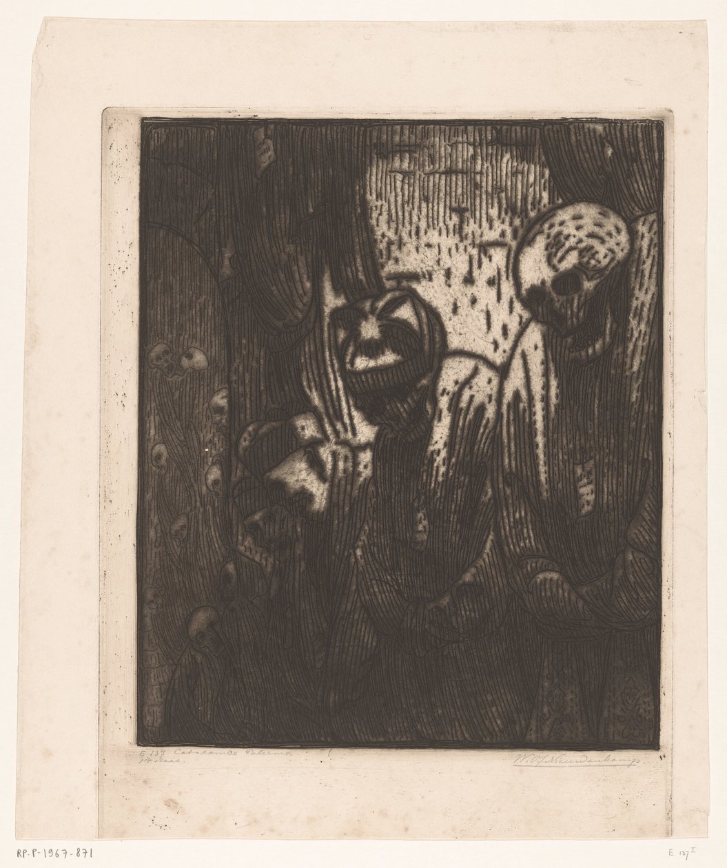 Catacomb, Palermo by Wijnand Otto Jan Nieuwenkamp (signed by artist)