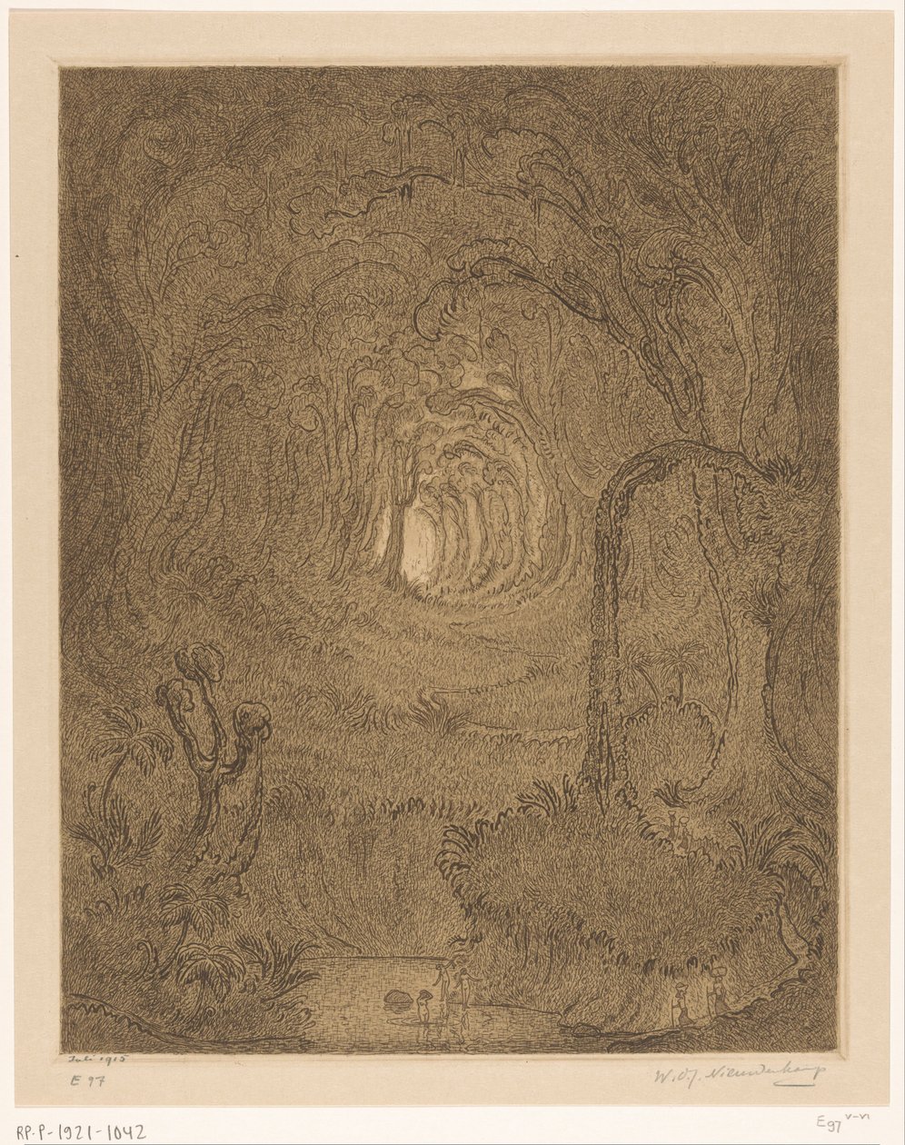 Jungle in Java by Wijnand Otto Jan Nieuwenkamp (signed by artist)