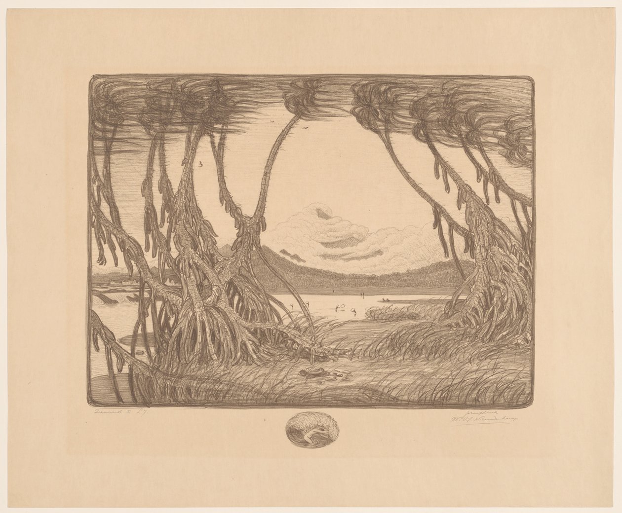 Sea Wind, South Coast of Java by Wijnand Otto Jan Nieuwenkamp (signed by artist)