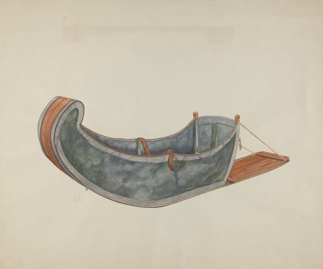 Red River Dog Sled by Wilbur M Rice