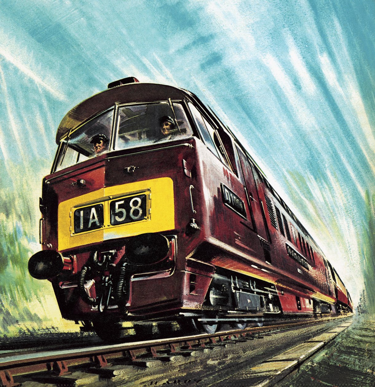 Diesel Train by Wilf (20th century) Hardy