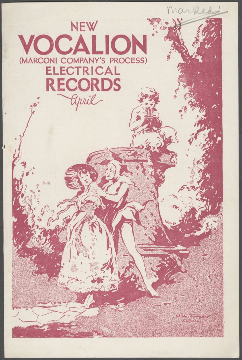 Vocalion Records Bulletin by Wilfred Fryer, Curtis Advertising Agency