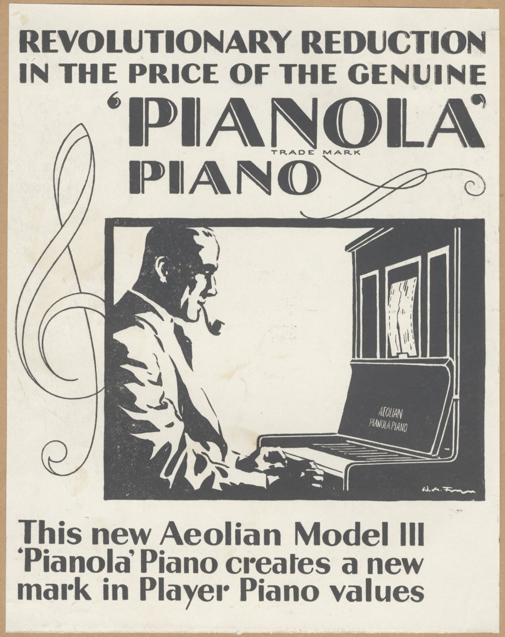 Aeolian Company Pianolas, 1920s by Wilfred Fryer