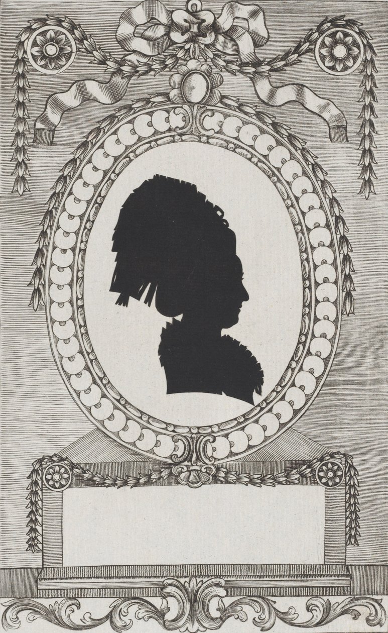 Silhouette of Gräfin Enzenberg, Stiftsfräulein by Wilhelm Ackermann