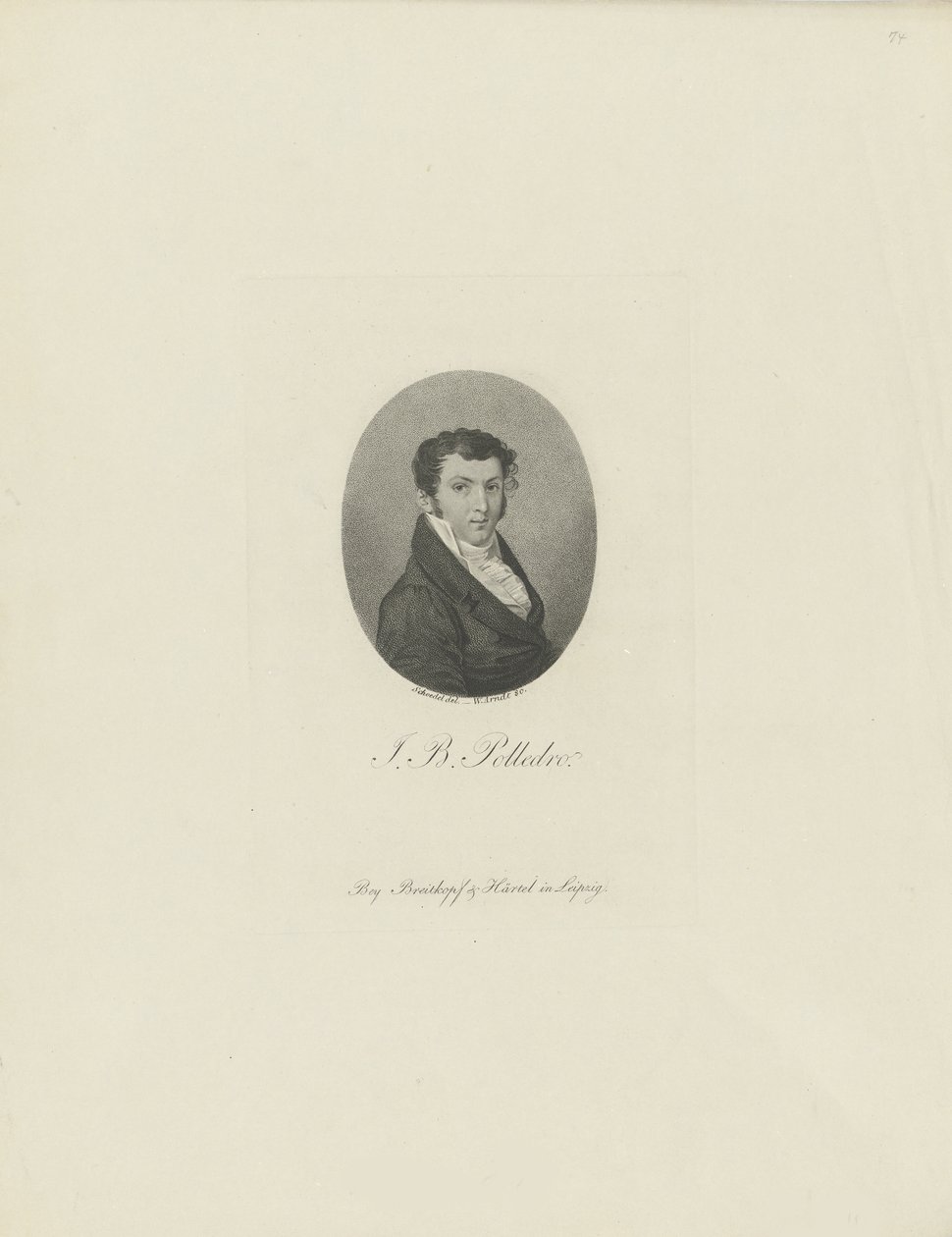 Portrait of the Violinist and Composer Giovanni Battista Polledro by Wilhelm Arndt