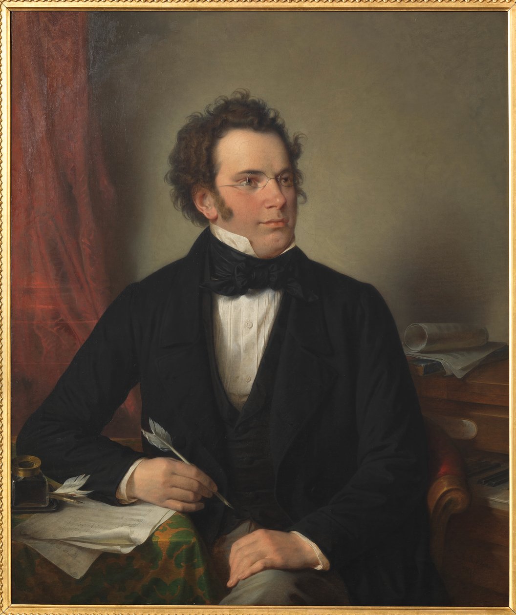 Portrait of Franz Schubert 1797-1828, 1875.  by Wilhelm August Rieder