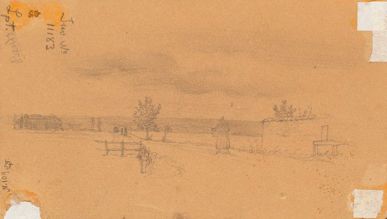 Landscape with Walking Figure by Wilhelm Bendz
