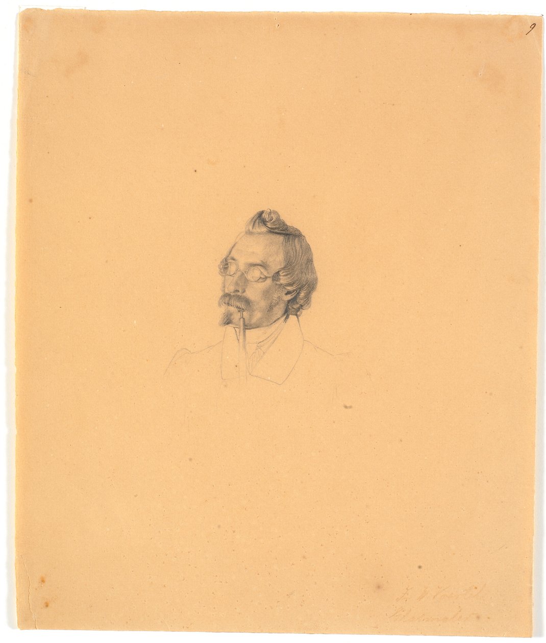 Portrait of Stained Glass Artist Friedrich Vörtel by Wilhelm Bendz