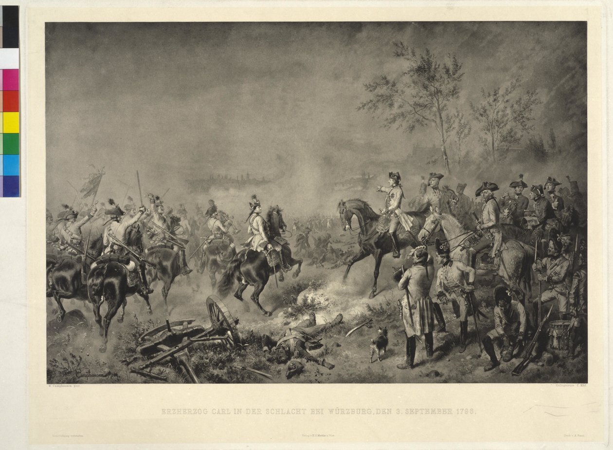 Archduke Karl in the Battle of Wuerzburg by Wilhelm Camphausen