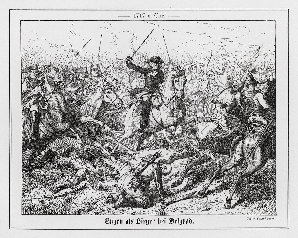 Prince Eugene of Savoy at the Battle of Belgrade by Wilhelm Camphausen