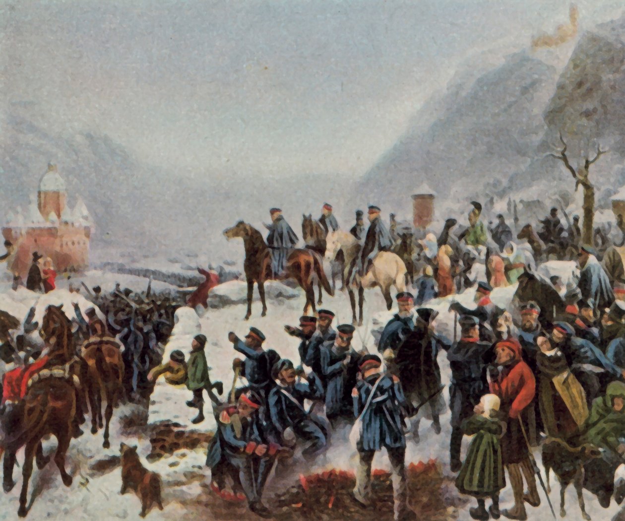 The First Silesian Army Crosses the Rhine Near Caub by Wilhelm Camphausen