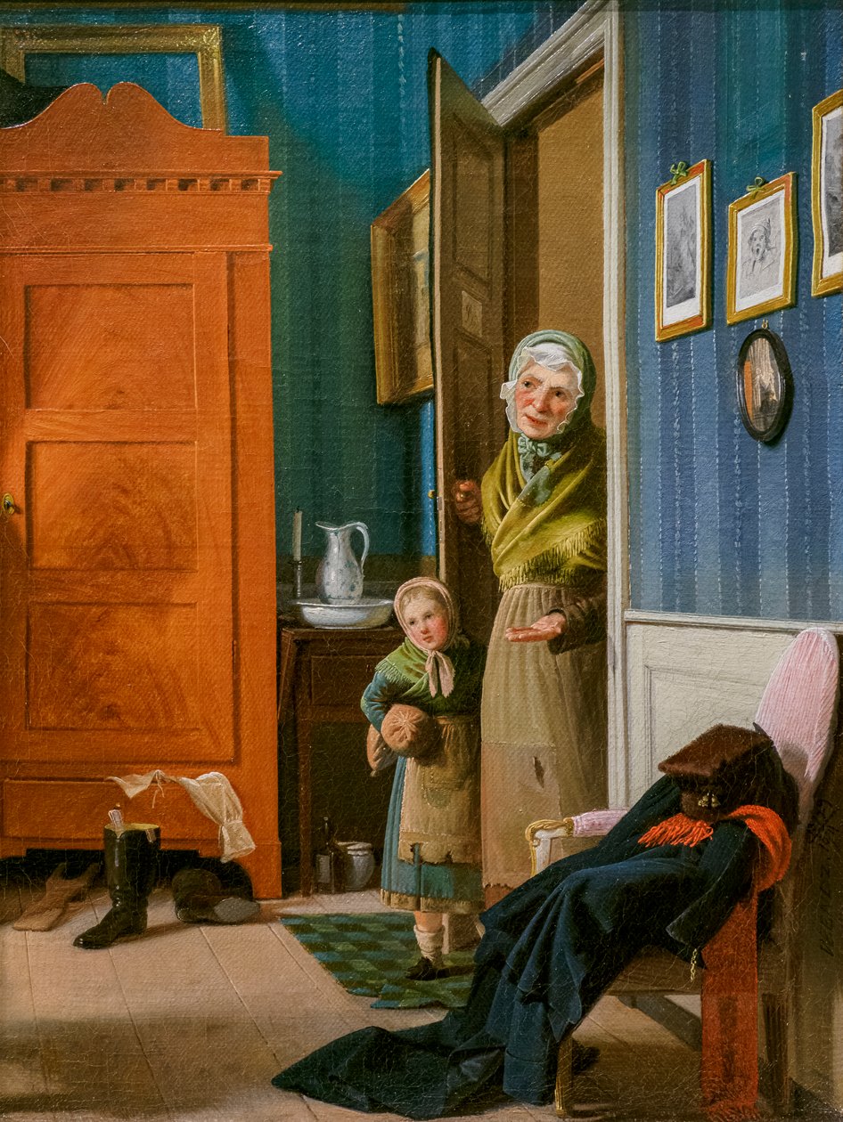 The Visit of the Beggar and Her Child by Wilhelm Ferdinand Bendz