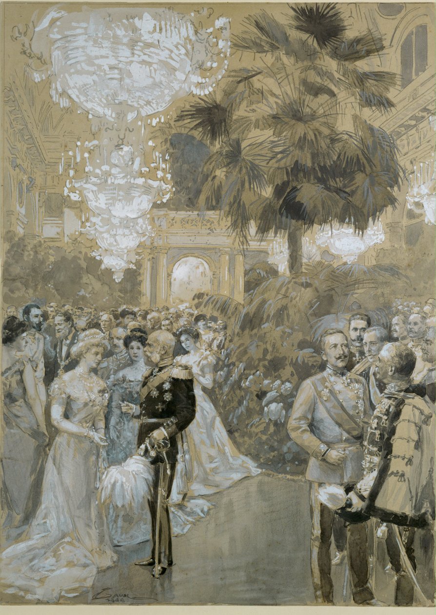 Court Ball at the Vienna Hofburg, the Town Palace of the Emperors of Austria-Hungary by Wilhelm Gause