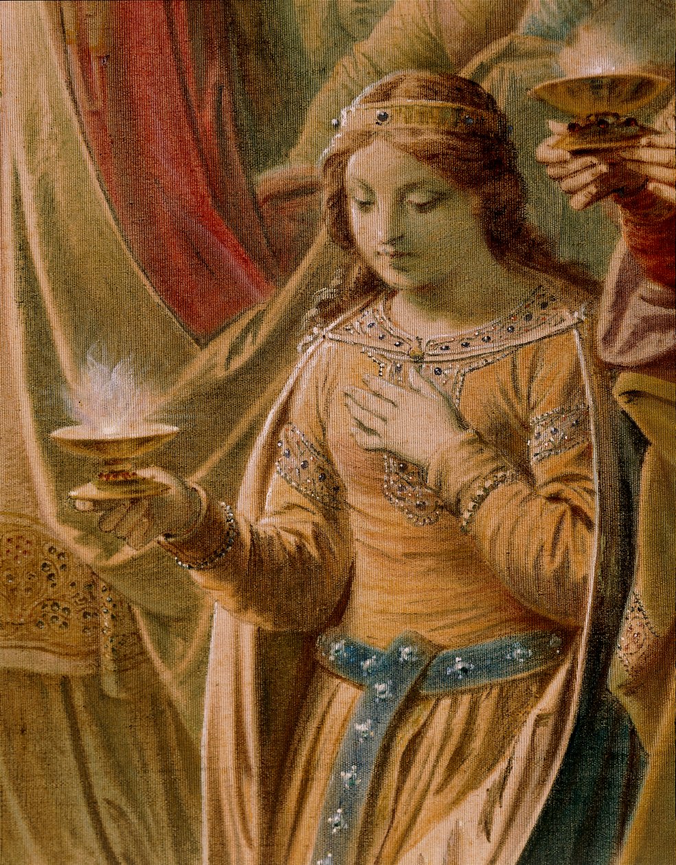The Miracle of the Grail, from the Lohengrin Saga, Salon (detail) by Wilhelm Hauschild