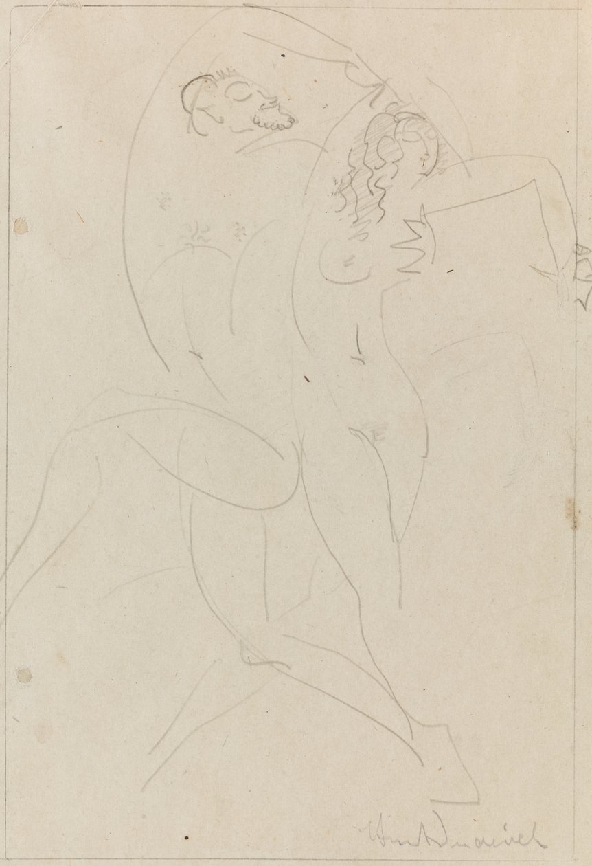 Nymph and Satyr, c.1915 by Wilhelm Hunt Diederich