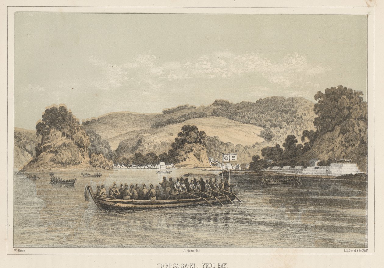 To-Ri-Ga-Sa-Ki, Yedo Bay, 1855 by Wilhelm Joseph Heine