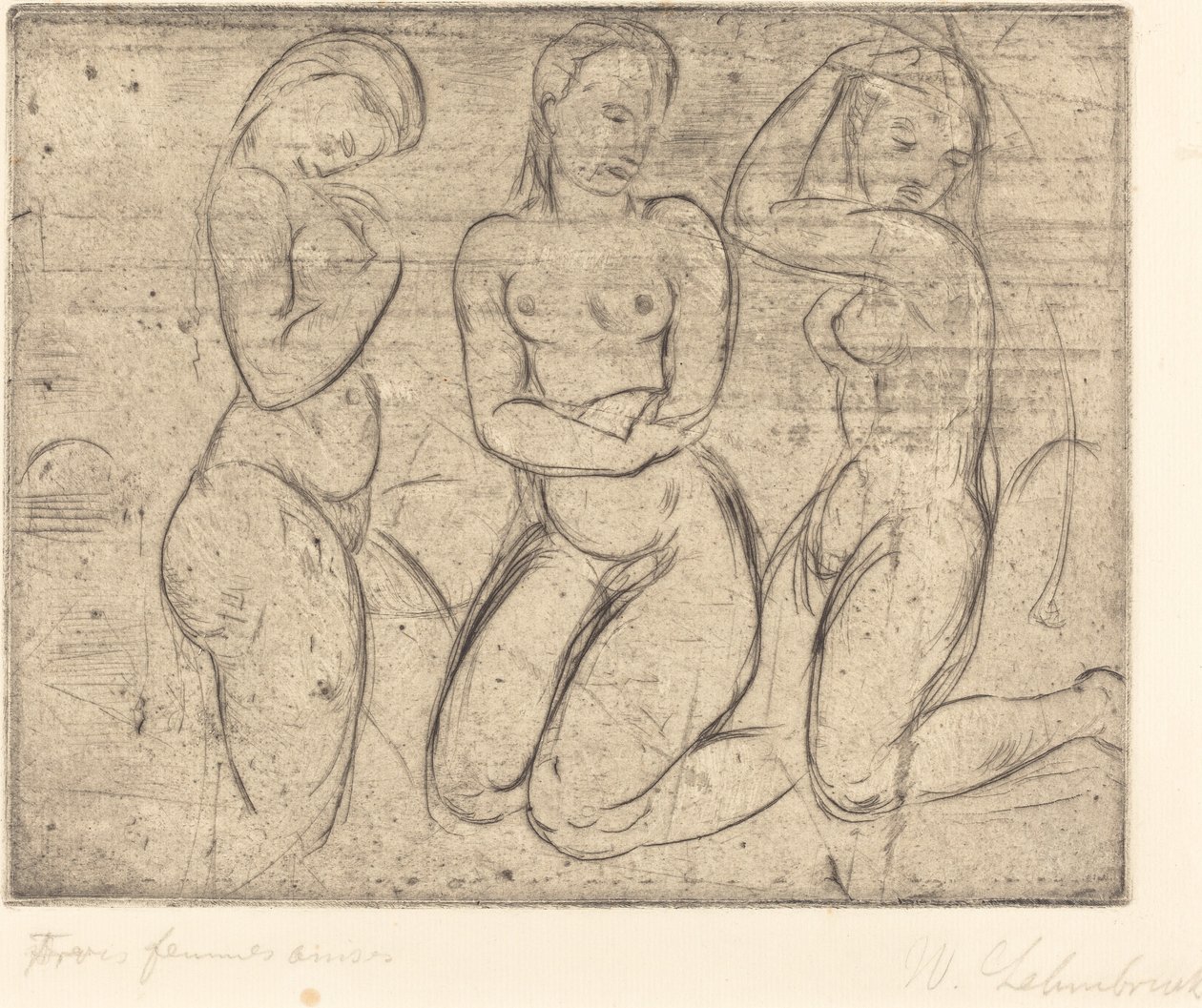 Three Kneeling Women by Wilhelm Lehmbruck