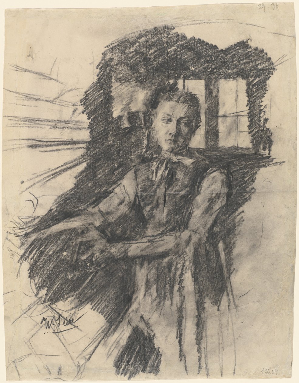 Malresl Working in the Kitchen by Wilhelm Maria Hubertus Leibl