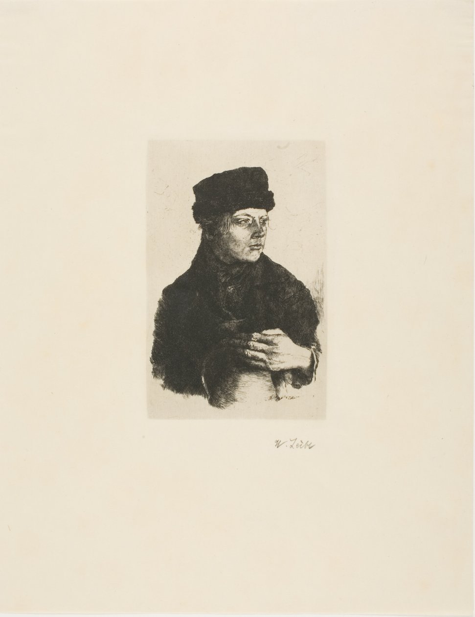 Peasant Boy with Jug by Wilhelm Maria Hubertus Leibl