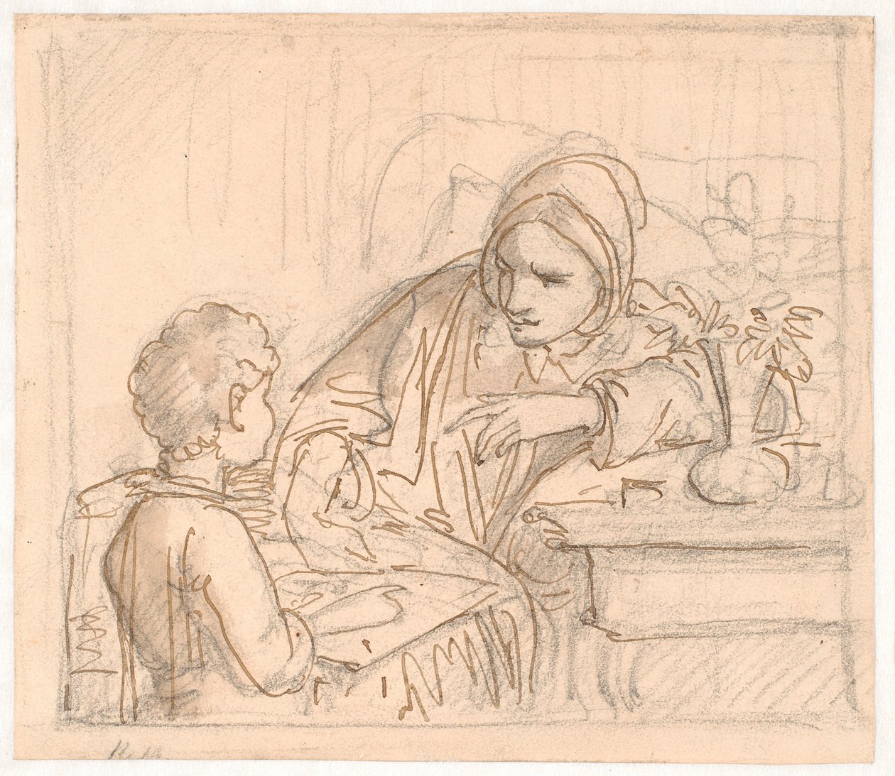 Annette Hage Showing Pictures to Her Nephew Hother by Wilhelm Marstrand
