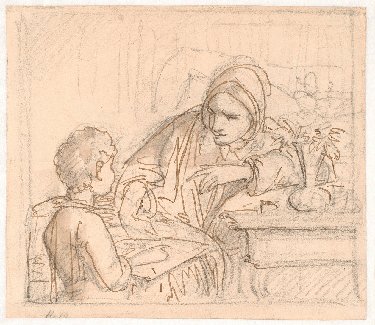 Annette Hage Showing Pictures to Her Nephew Hother by Wilhelm Marstrand