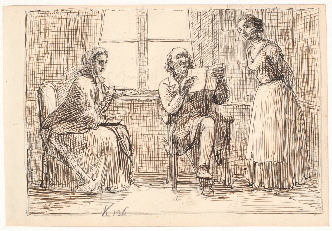 A Strange Letter by Wilhelm Marstrand