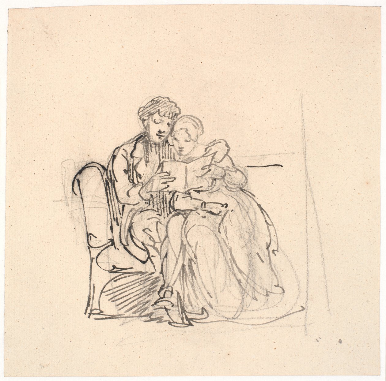 A Young Couple Reading a Letter by Wilhelm Marstrand
