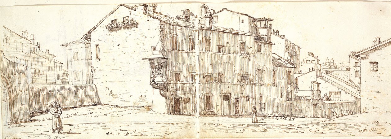 Street in Monte Pincio District, Rome by Wilhelm Marstrand