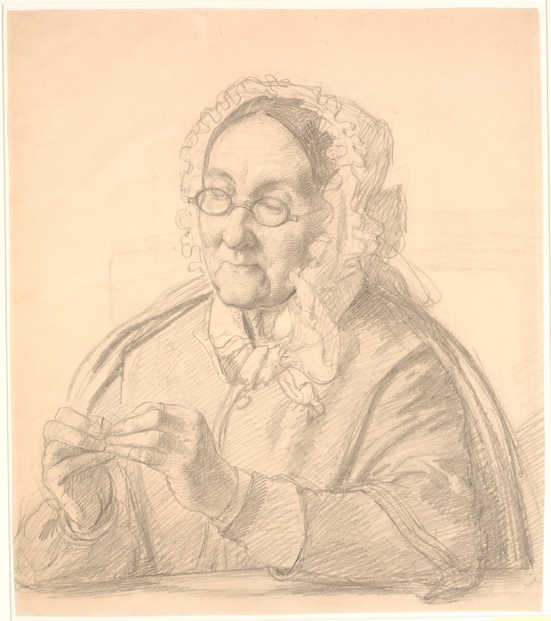 Old Woman Threading a Needle by Wilhelm Marstrand