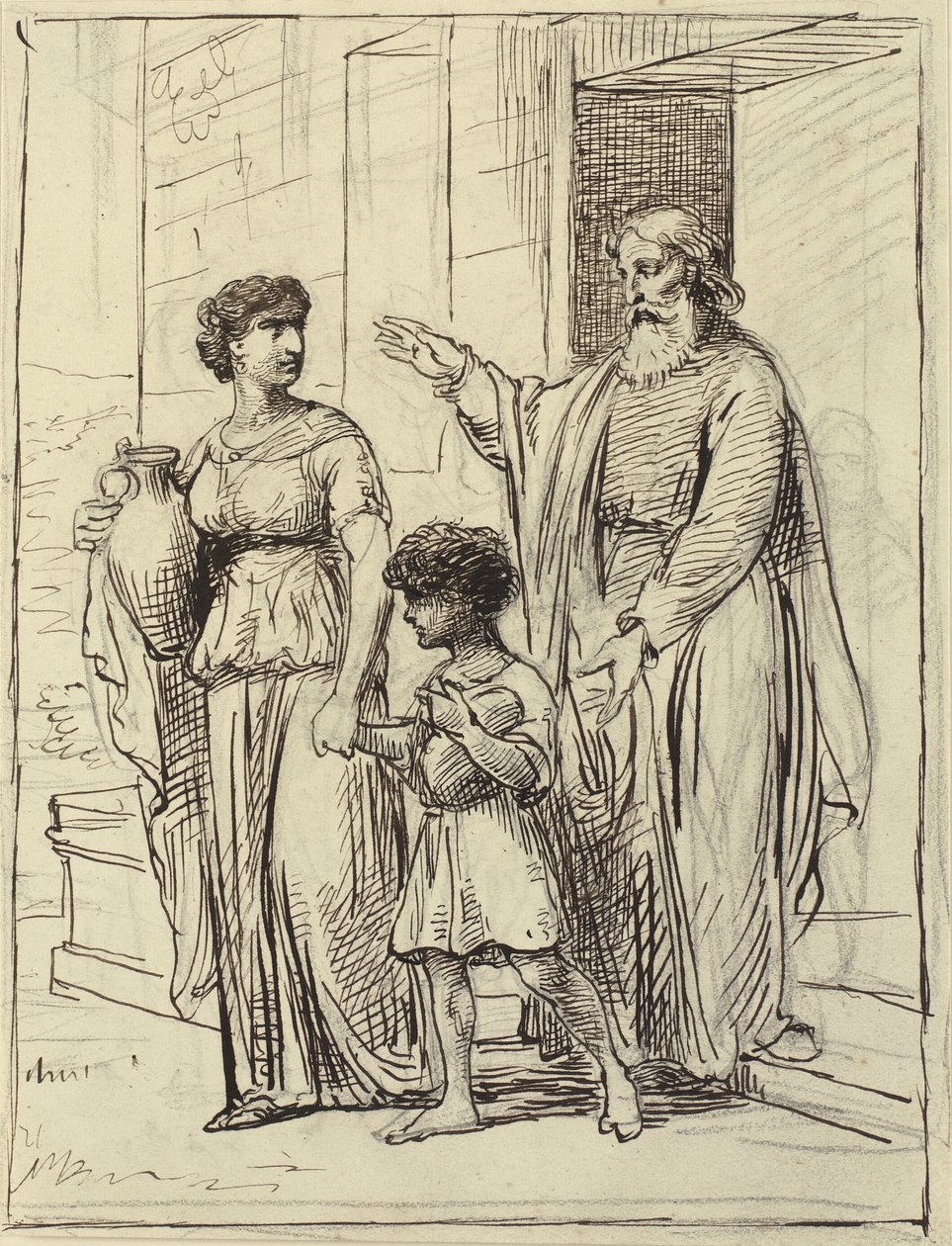 Hagar and Ishmael Leaving Abraham by Wilhelm Marstrand