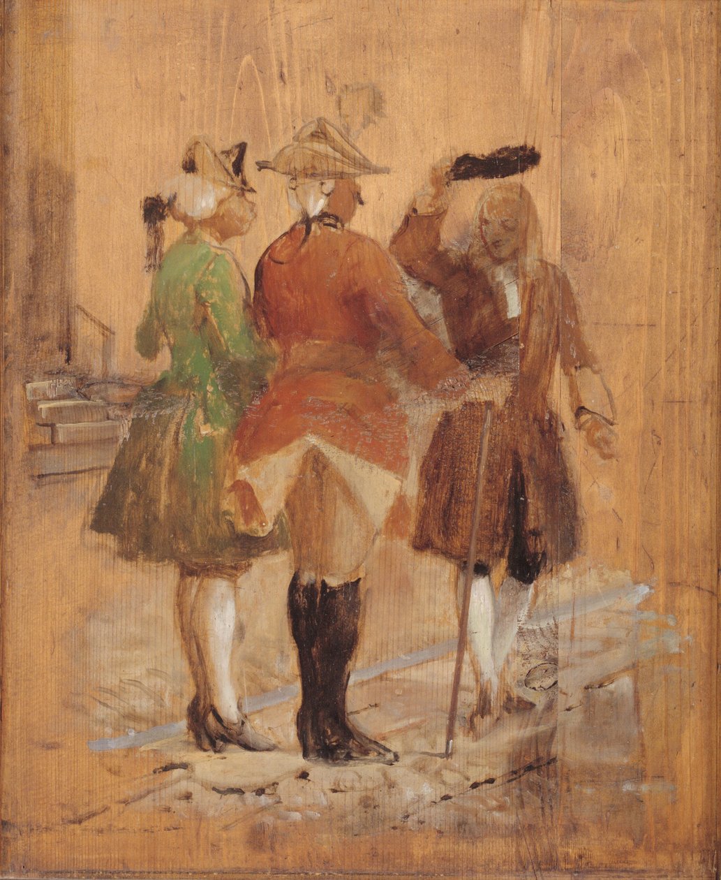 Holberg Yields to Jacob von Thyboe and Jean de France by Wilhelm Marstrand