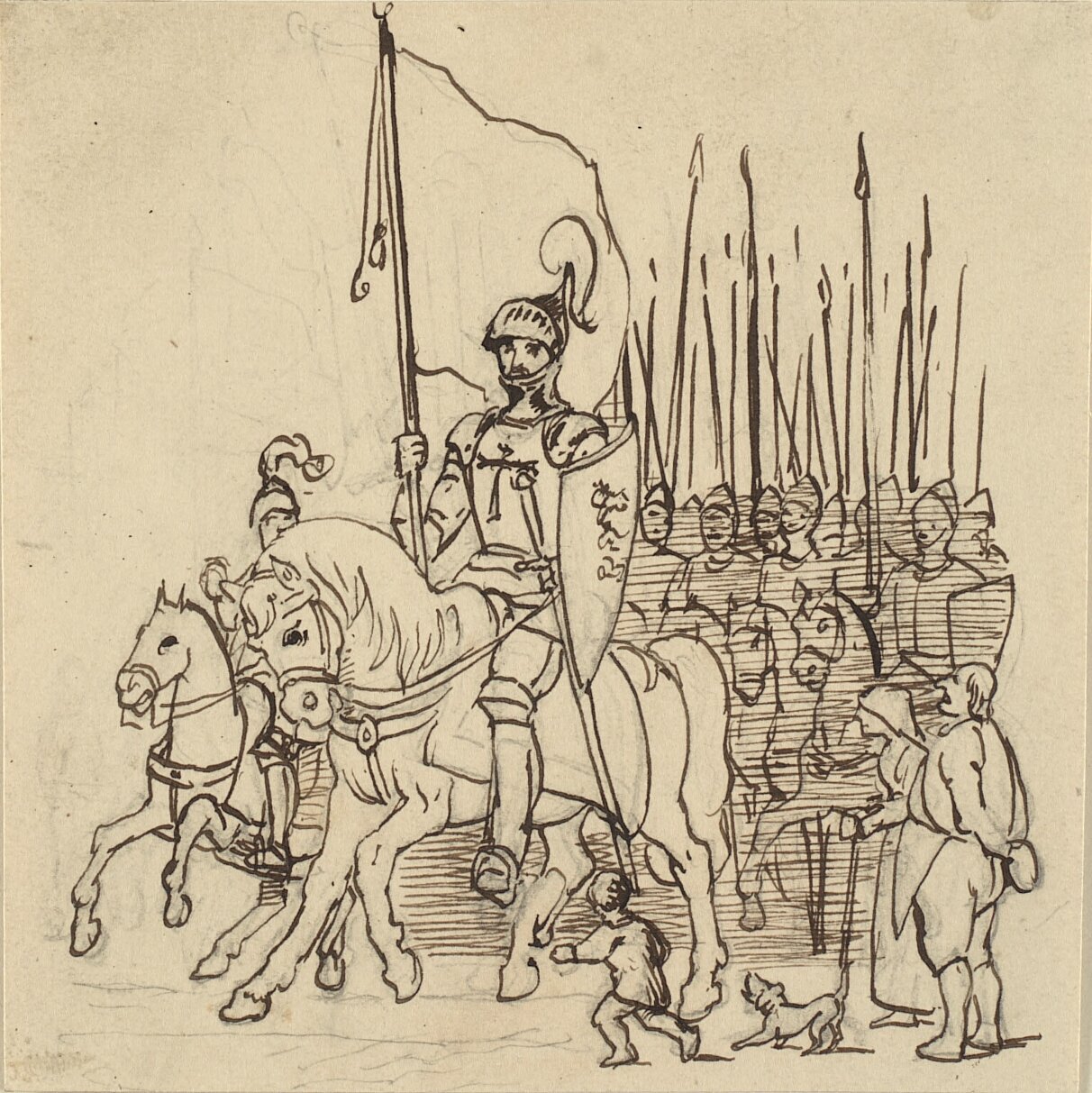 Holger Danske Leading His Riders by Wilhelm Marstrand