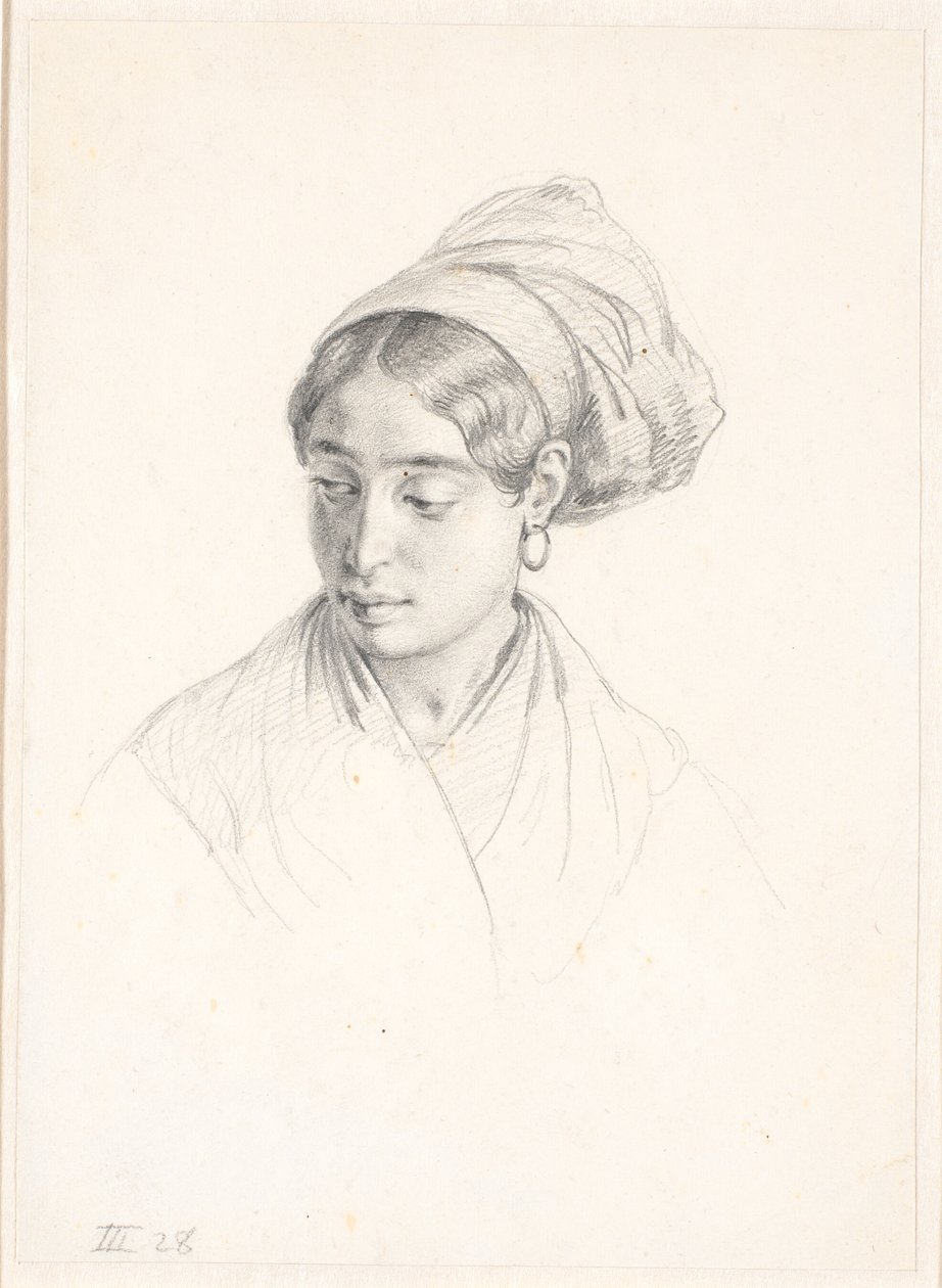 Head of an Italian Woman by Wilhelm Marstrand