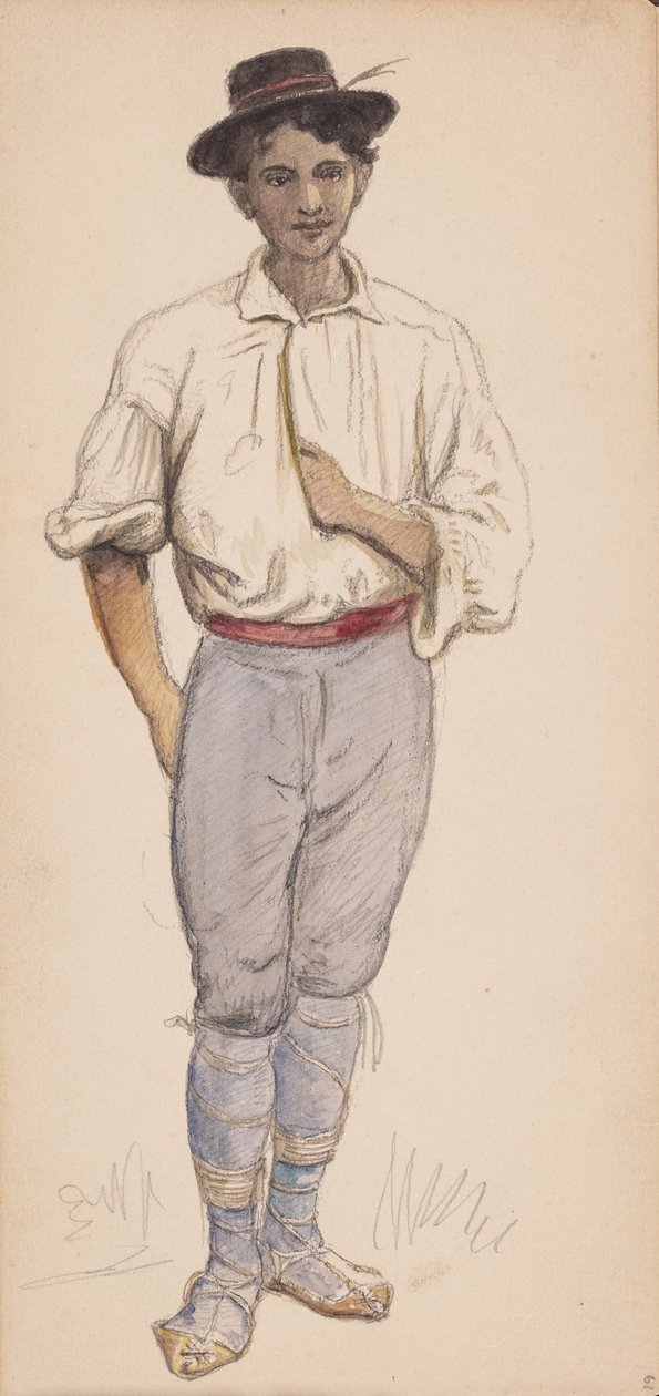Italian Peasant or Shepherd by Wilhelm Marstrand