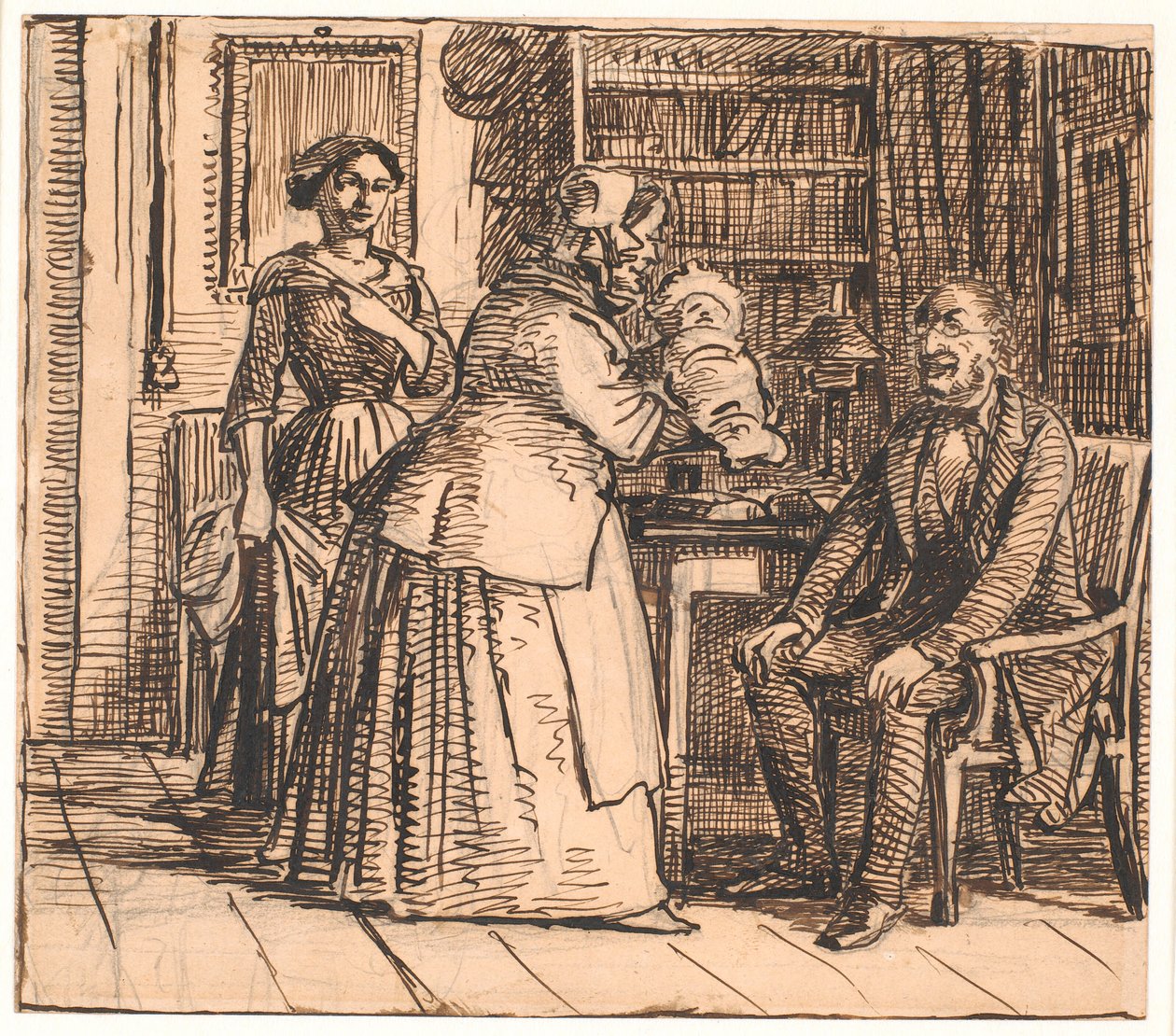 The Midwife Presents the Heir by Wilhelm Marstrand