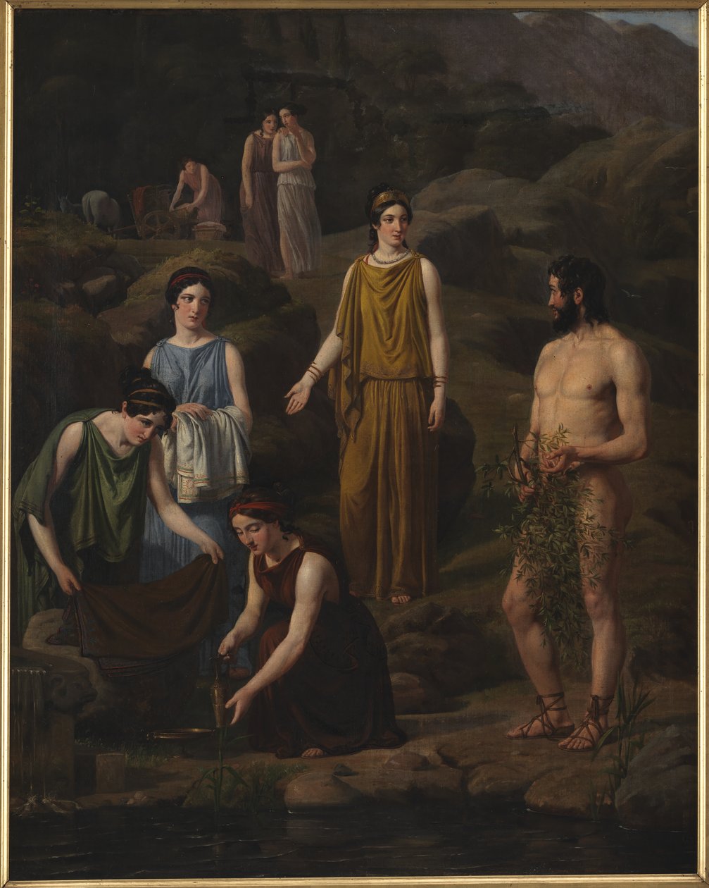 Nausicaa Bringing Clothes to the Shipwrecked Odysseus by Wilhelm Marstrand