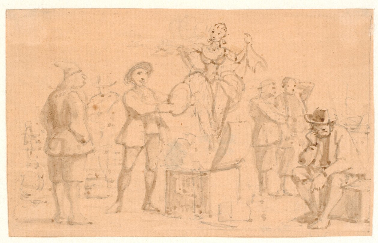 Peder Paars Book 1 Song 2. Venus Rises from the Chest by Wilhelm Marstrand