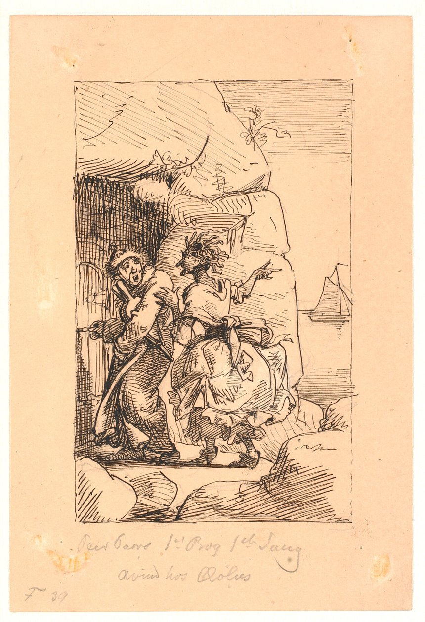 Per Paars Book 1, Song 1. Envy at Aeolus by Wilhelm Marstrand